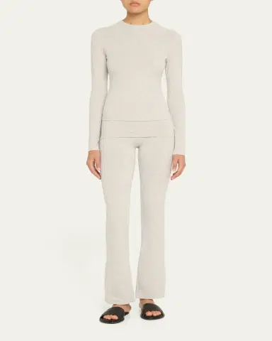 Skims Cotton Jersey Long-Sleeve Crewneck T-Shirt | Thumbnail 2 Skims Cotton Jersey Long-Sleeve Crewneck T-Shirt | Thumbnail 2