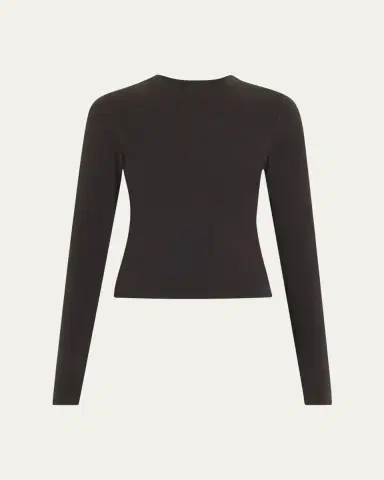 Skims Cotton Jersey Long-Sleeve Crewneck T-Shirt | Thumbnail 6 Skims Cotton Jersey Long-Sleeve Crewneck T-Shirt | Thumbnail 6