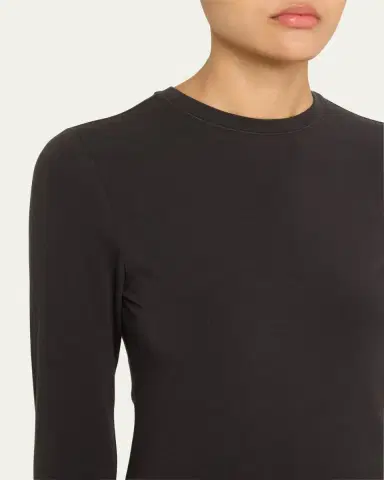 Skims Cotton Jersey Long-Sleeve Crewneck T-Shirt | Thumbnail 10 Skims Cotton Jersey Long-Sleeve Crewneck T-Shirt | Thumbnail 10