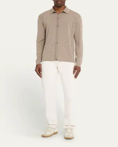 Bergdorf Goodman Men's Wool Overshirt Cardigan | Thumbnail 4 Bergdorf Goodman Men's Wool Overshirt Cardigan | Thumbnail 4