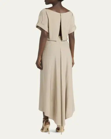 Giorgio Armani Triple Silk Georgette Hi-Low Gown | Thumbnail 3 Giorgio Armani Triple Silk Georgette Hi-Low Gown | Thumbnail 3