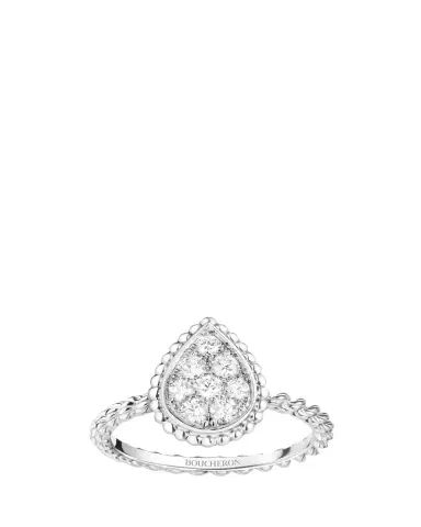 Boucheron 18K White Gold Serpent Boheme Diamond Ring with S Motif | Thumbnail 1 Boucheron 18K White Gold Serpent Boheme Diamond Ring with S Motif | Thumbnail 1