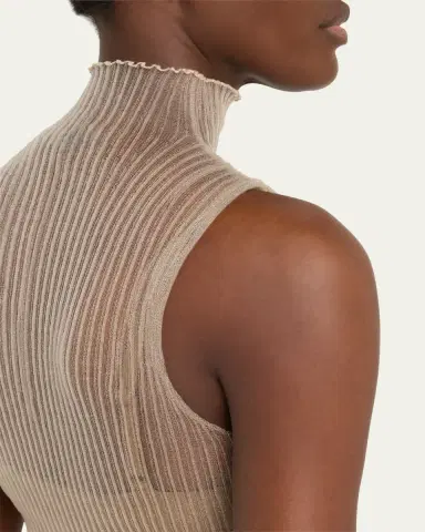 Aisling Camps Sleeveless Modern Mist Sheer Turtleneck | Thumbnail 4 Aisling Camps Sleeveless Modern Mist Sheer Turtleneck | Thumbnail 4