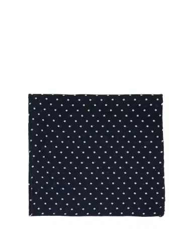 Anderson & Sheppard Men's Wool and Cashmere Polka Dot Pocket Square | Thumbnail 1 Anderson & Sheppard Men's Wool and Cashmere Polka Dot Pocket Square | Thumbnail 1
