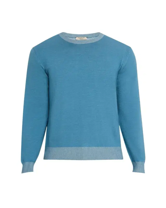 Men's Cotton and Cashmere Duvet Vanise Crewneck Sweater Men's Cotton and Cashmere Duvet Vanise Crewneck Sweater