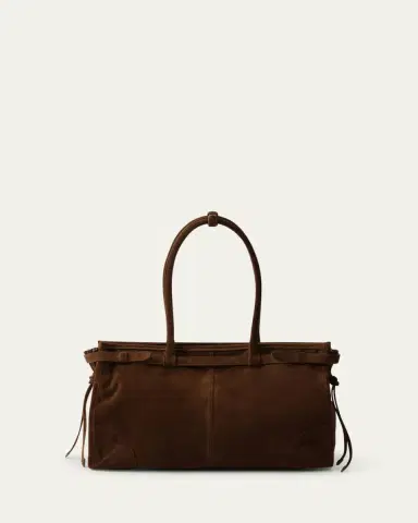 Prada Buckle Suede Top-Handle Bag | Thumbnail 3 Prada Buckle Suede Top-Handle Bag | Thumbnail 3