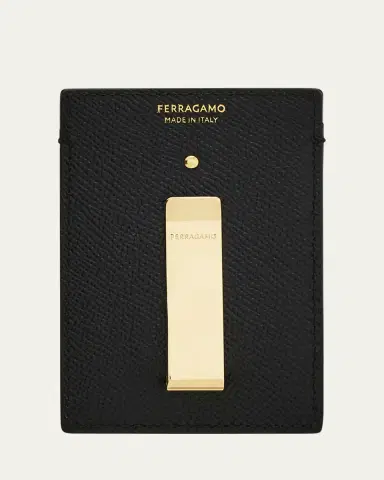 Ferragamo Men's Micro Gancio Money Clip Card Holder | Thumbnail 4 Ferragamo Men's Micro Gancio Money Clip Card Holder | Thumbnail 4