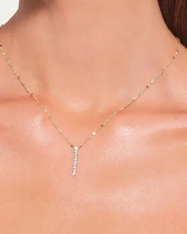Lana 14K Gold Mini Flawless Diamond Tennis Lariat Necklace | Thumbnail 2 Lana 14K Gold Mini Flawless Diamond Tennis Lariat Necklace | Thumbnail 2