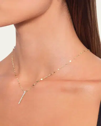 Lana 14K Gold Mini Flawless Diamond Tennis Lariat Necklace | Thumbnail 3 Lana 14K Gold Mini Flawless Diamond Tennis Lariat Necklace | Thumbnail 3