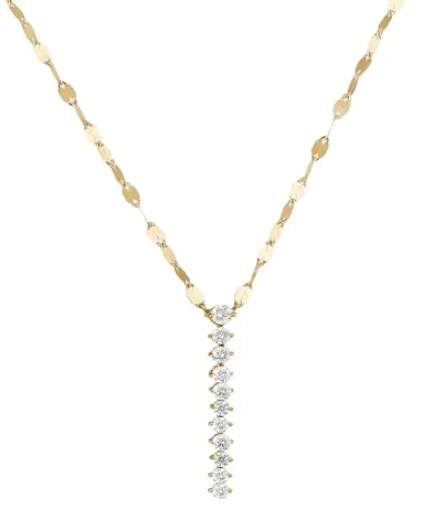 Lana 14K Gold Mini Flawless Diamond Tennis Lariat Necklace | Thumbnail 1 Lana 14K Gold Mini Flawless Diamond Tennis Lariat Necklace | Thumbnail 1