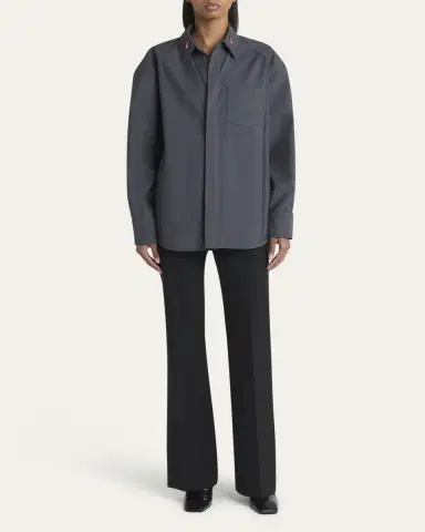 Bottega Veneta Matches-Collar Travel Light Wool Shirt | Thumbnail 6 Bottega Veneta Matches-Collar Travel Light Wool Shirt | Thumbnail 6