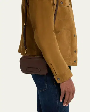 Tom Ford Men's Alexander Leather North/South Crossbody Bag | Thumbnail 2 Tom Ford Men's Alexander Leather North/South Crossbody Bag | Thumbnail 2