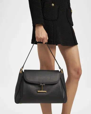 TOM FORD Tara Flap Shoulder Bag in Grain Leather | Thumbnail 12 TOM FORD Tara Flap Shoulder Bag in Grain Leather | Thumbnail 12