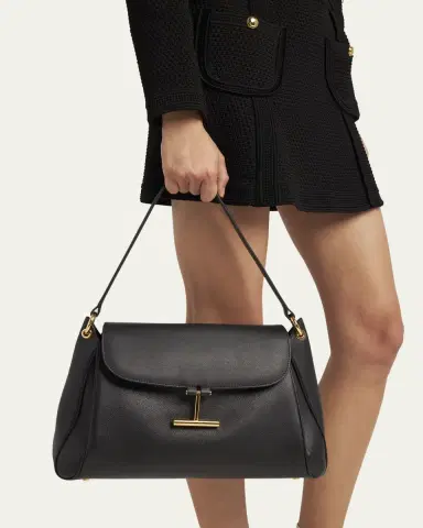 TOM FORD Tara Flap Shoulder Bag in Grain Leather | Thumbnail 8 TOM FORD Tara Flap Shoulder Bag in Grain Leather | Thumbnail 8