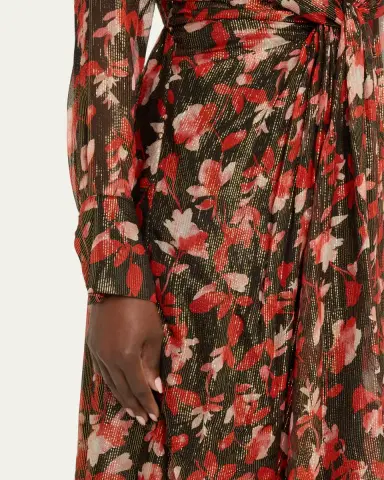 Ramy Brook Tatia Plunging Long-Sleeve Midi Dress | Thumbnail 5 Ramy Brook Tatia Plunging Long-Sleeve Midi Dress | Thumbnail 5