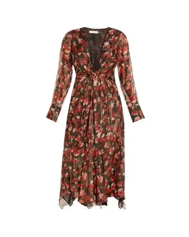 Ramy Brook Tatia Plunging Long-Sleeve Midi Dress | Thumbnail 1 Ramy Brook Tatia Plunging Long-Sleeve Midi Dress | Thumbnail 1