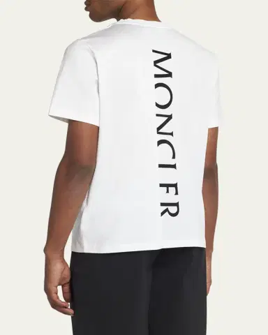Moncler Men's Logo Patch Cotton Crewneck T-Shirt | Thumbnail 3 Moncler Men's Logo Patch Cotton Crewneck T-Shirt | Thumbnail 3