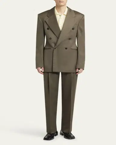 Bottega Veneta Men's Linen-Knit Polo | Thumbnail 2 Bottega Veneta Men's Linen-Knit Polo | Thumbnail 2