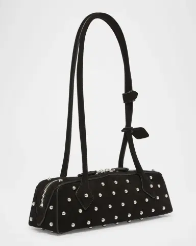 Alaïa Le Teckel Small Shoulder Bag in Studded Suede | Thumbnail 2 Alaïa Le Teckel Small Shoulder Bag in Studded Suede | Thumbnail 2