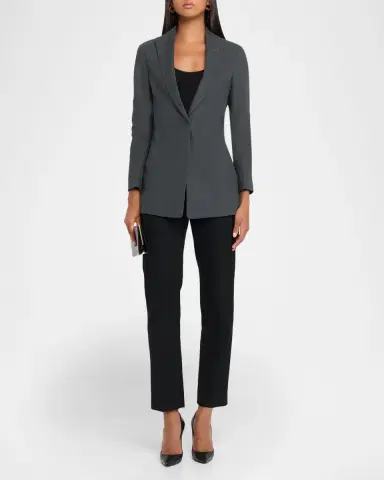 Giorgio Armani Linen Single-Breasted Blazer | Thumbnail 2 Giorgio Armani Linen Single-Breasted Blazer | Thumbnail 2