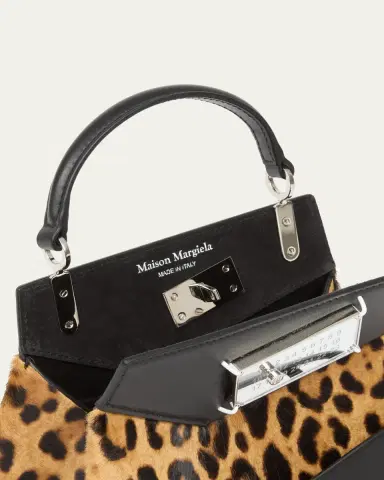 Maison Margiela Snatched Small Leopard Calf Hair Top-Handle Bag | Thumbnail 3 Maison Margiela Snatched Small Leopard Calf Hair Top-Handle Bag | Thumbnail 3