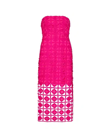 Milly Kait Strapless Tile Lace Midi Dress | Thumbnail 1 Milly Kait Strapless Tile Lace Midi Dress | Thumbnail 1