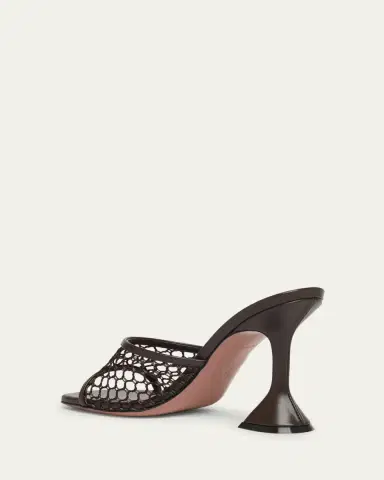 Amina Muaddi Lupita Net Leather Sandals | Thumbnail 2 Amina Muaddi Lupita Net Leather Sandals | Thumbnail 2