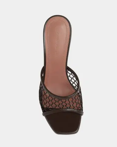Amina Muaddi Lupita Net Leather Sandals | Thumbnail 7 Amina Muaddi Lupita Net Leather Sandals | Thumbnail 7