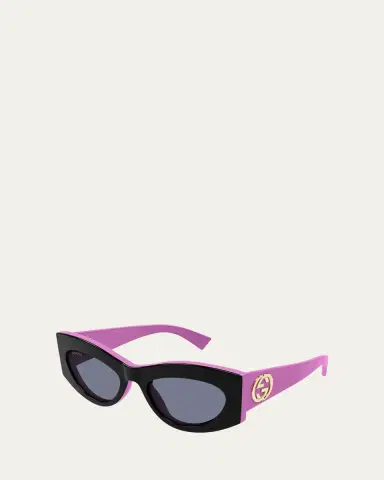 Gucci Cat-Eye Recycled Acetate Sunglasses | Thumbnail 2 Gucci Cat-Eye Recycled Acetate Sunglasses | Thumbnail 2