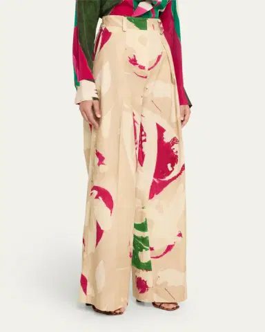 Ulla Johnson UJ x Lee Krasner Mitchell Wide-Leg Pants | Thumbnail 4 Ulla Johnson UJ x Lee Krasner Mitchell Wide-Leg Pants | Thumbnail 4