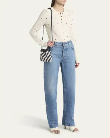 Bottega Veneta Dustbag Small Striped Leather Pouch Crossbody Bag | Thumbnail 5 Bottega Veneta Dustbag Small Striped Leather Pouch Crossbody Bag | Thumbnail 5