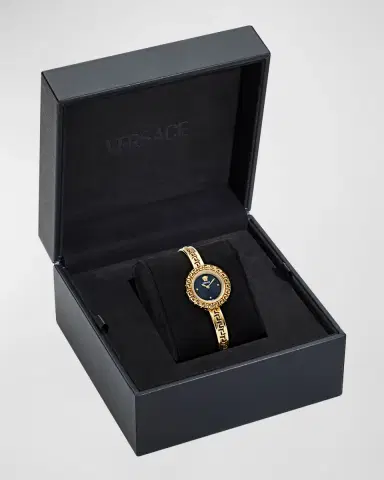 Versace 28mm La Greca Bangle Bracelet Watch with Diamonds | Thumbnail 9 Versace 28mm La Greca Bangle Bracelet Watch with Diamonds | Thumbnail 9