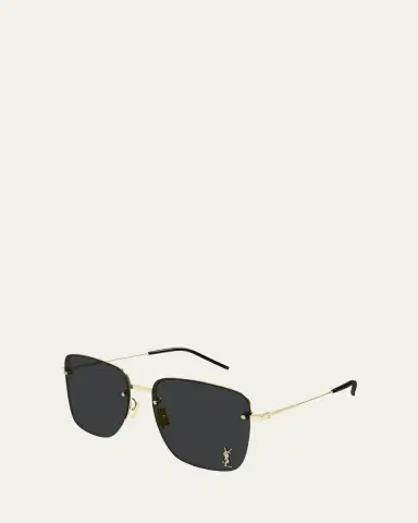 Saint Laurent YSL Rimless Square Metal Sunglasses | Thumbnail 3 Saint Laurent YSL Rimless Square Metal Sunglasses | Thumbnail 3