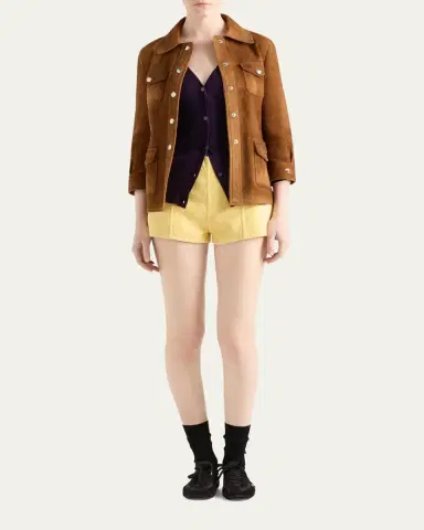 Prada Fitted Long-Sleeve Ribbed Cardigan | Thumbnail 5 Prada Fitted Long-Sleeve Ribbed Cardigan | Thumbnail 5