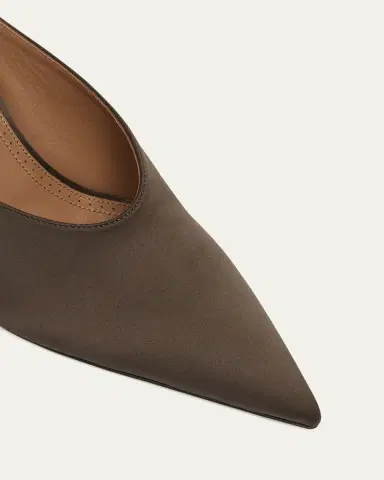 Alaïa Satin Wedge Mules | Thumbnail 4 Alaïa Satin Wedge Mules | Thumbnail 4