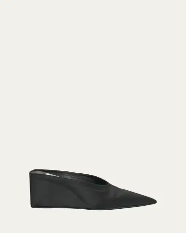 Alaïa Satin Wedge Mules | Thumbnail 6 Alaïa Satin Wedge Mules | Thumbnail 6