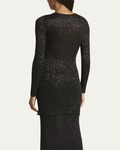 Balenciaga Sequined Knit Mini Long Sleeve Dress | Thumbnail 3 Balenciaga Sequined Knit Mini Long Sleeve Dress | Thumbnail 3
