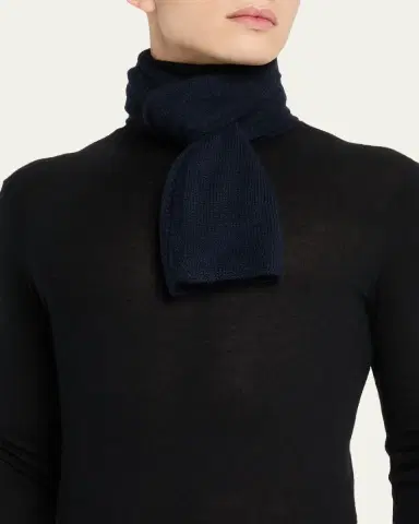 Anderson & Sheppard Men's Muskox Knitted Scarf | Thumbnail 7 Anderson & Sheppard Men's Muskox Knitted Scarf | Thumbnail 7