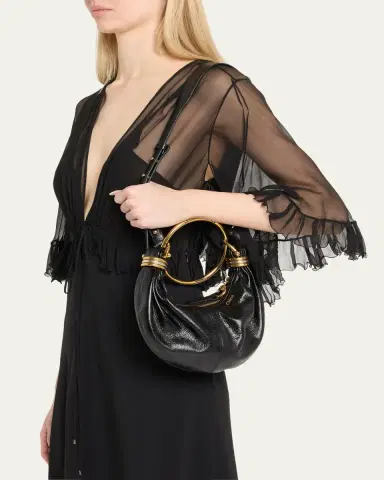 Chloé Mini Bracelet Grained Leather Shoulder Bag | Thumbnail 2 Chloé Mini Bracelet Grained Leather Shoulder Bag | Thumbnail 2