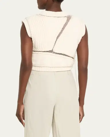 Aisling Camps Tortoise Mesh Cropped Vest | Thumbnail 3 Aisling Camps Tortoise Mesh Cropped Vest | Thumbnail 3