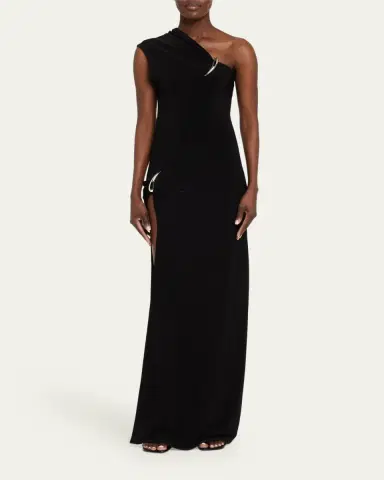 GRACE LING One-Shoulder Claw Slit Gown | Thumbnail 2 GRACE LING One-Shoulder Claw Slit Gown | Thumbnail 2