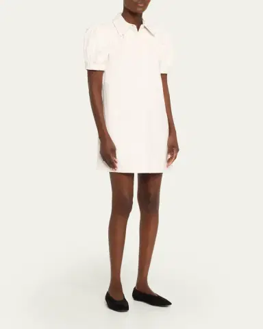 ALICE + OLIVIA Jem Vegan Leather Puff-Sleeve Shirtdress | Thumbnail 4 ALICE + OLIVIA Jem Vegan Leather Puff-Sleeve Shirtdress | Thumbnail 4