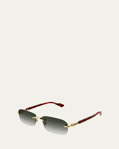 Gucci Men's GG1221SM Rimless Metal Rectangle Sunglasses | Thumbnail 2 Gucci Men's GG1221SM Rimless Metal Rectangle Sunglasses | Thumbnail 2