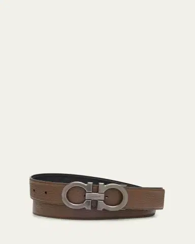 Ferragamo Men's Reversible Gancini-Buckle Belt | Thumbnail 3 Ferragamo Men's Reversible Gancini-Buckle Belt | Thumbnail 3