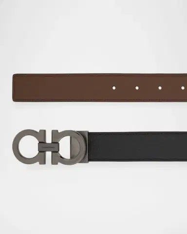 Ferragamo Men's Reversible Gancini-Buckle Belt | Thumbnail 6 Ferragamo Men's Reversible Gancini-Buckle Belt | Thumbnail 6