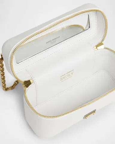 Dolce & Gabbana Sicily Calfskin Vanity Crossbody Bag | Thumbnail 3 Dolce & Gabbana Sicily Calfskin Vanity Crossbody Bag | Thumbnail 3