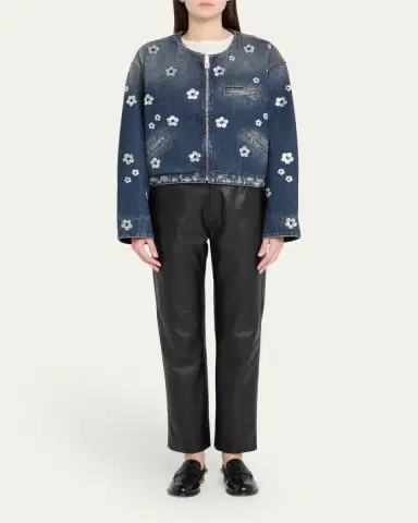 Marc Jacobs Daisy Sequined Denim Crop Jacket | Thumbnail 6 Marc Jacobs Daisy Sequined Denim Crop Jacket | Thumbnail 6