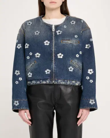 Marc Jacobs Daisy Sequined Denim Crop Jacket | Thumbnail 8 Marc Jacobs Daisy Sequined Denim Crop Jacket | Thumbnail 8