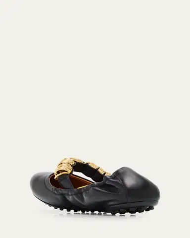 Tod's Cosmo Nappa Leather Band Rings Ballerina Flats | Thumbnail 4 Tod's Cosmo Nappa Leather Band Rings Ballerina Flats | Thumbnail 4