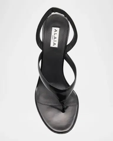 Alaïa Leather Thong Slingback Sandals | Thumbnail 3 Alaïa Leather Thong Slingback Sandals | Thumbnail 3